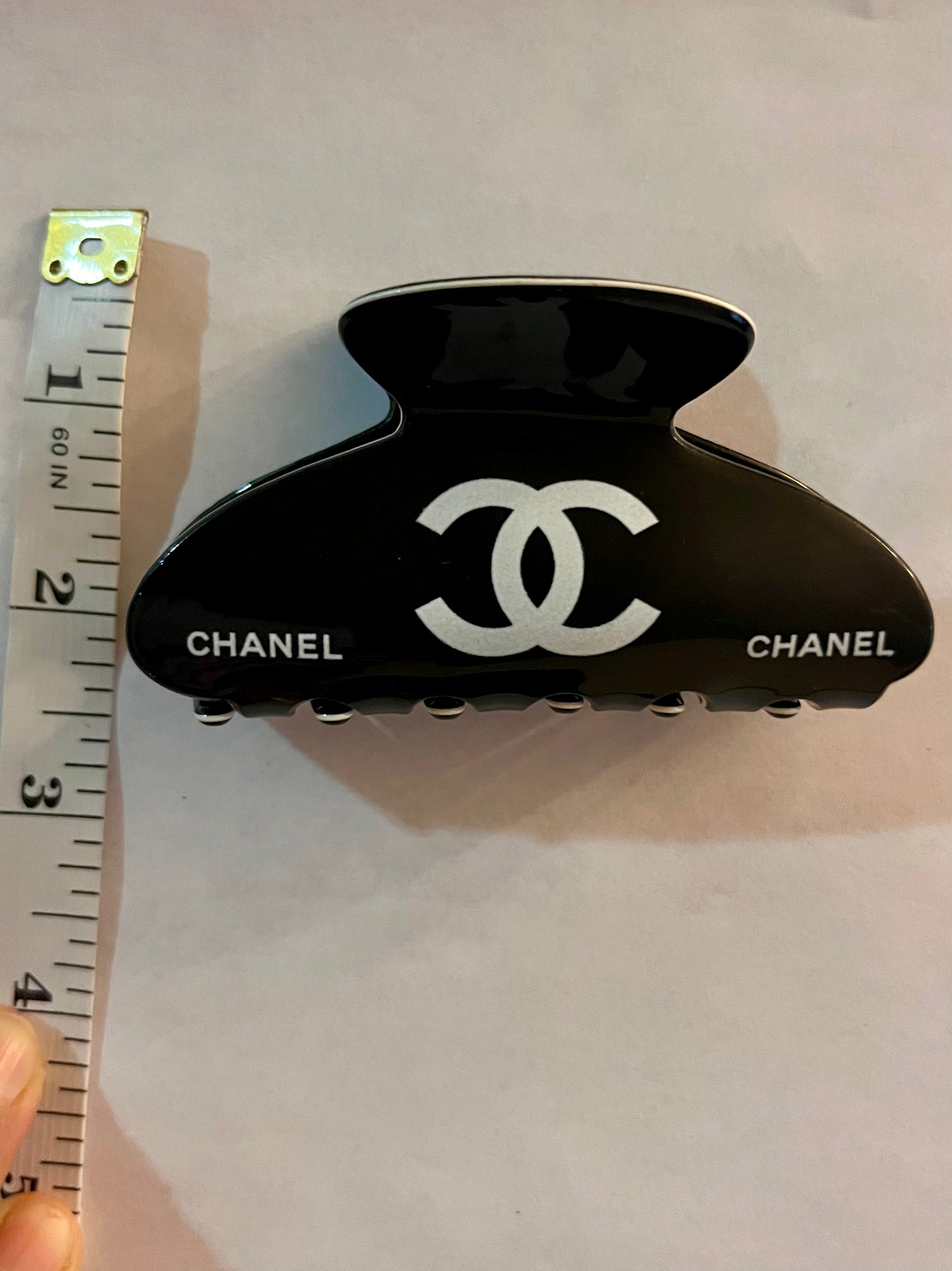 CC Hair Clips Butterfly Claw Women's Fashion Hair Accessory, Black & white