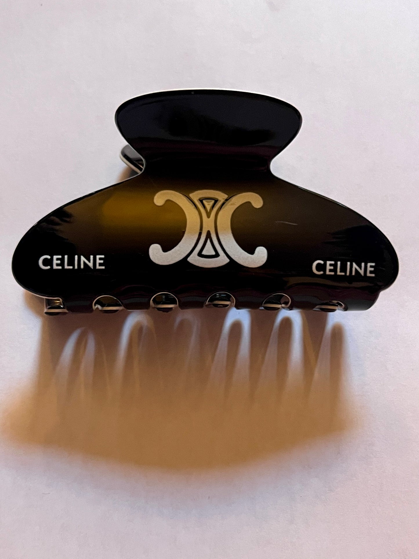 Black CC Ribbon Style Hair Clip