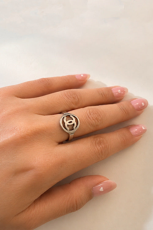 Stainless Steel Statement Ring – Modern Openwork Designer-Inspired Ring