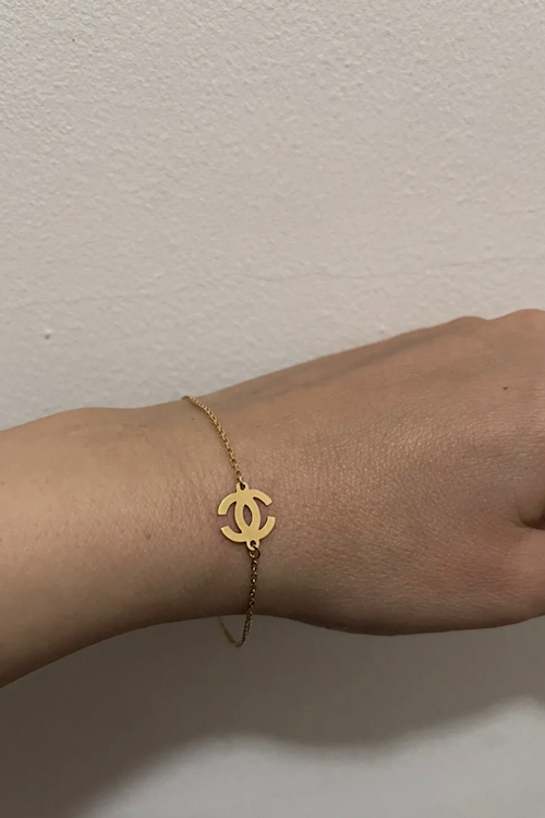 18k 750 Yellow Gold CC logo Women's Bracelet, ( Rare) – Meet Me Scent